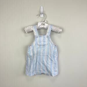 Mayoral Blue Striped Shortall Romper Dungarees 2-4 Months